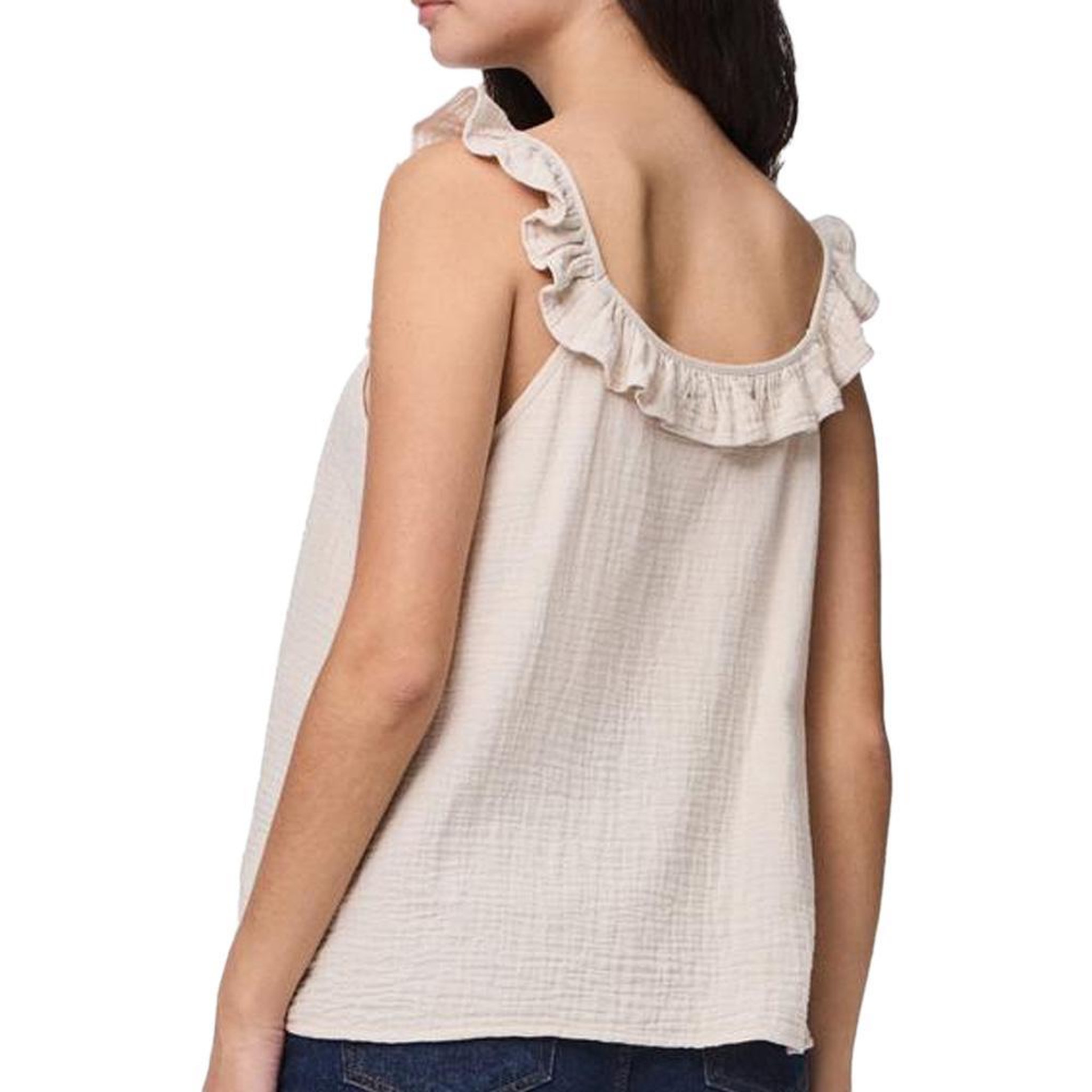 Voir la diapositive 2 : Pieces Top Beige Femme Pieces Astina
