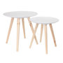 Voir la diapositive 1 : Paris Prix Lot de 2 Tables Gigognes  Sanda  49cm Blanc