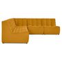 Voir la diapositive 6 : LISA DESIGN Ellie - canapé modulable d'angle réversible 5 places en velours texturé