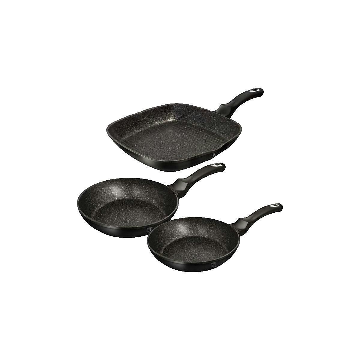 BERLINGER HAUS Ensemble de poêles Berlinger-Haus en aluminium avec revêtement antiadhésif en marbre