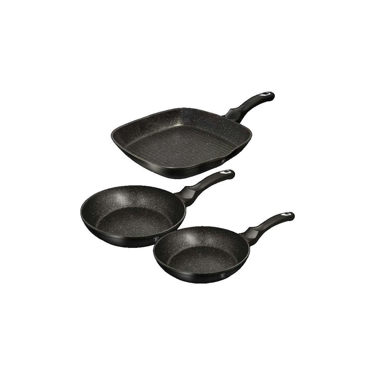 BERLINGER HAUS Ensemble de poêles Berlinger-Haus en aluminium avec revêtement antiadhésif en marbre