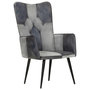 Voir la diapositive 2 : VIDAXL Chaise a oreilles Gris Cuir veritable