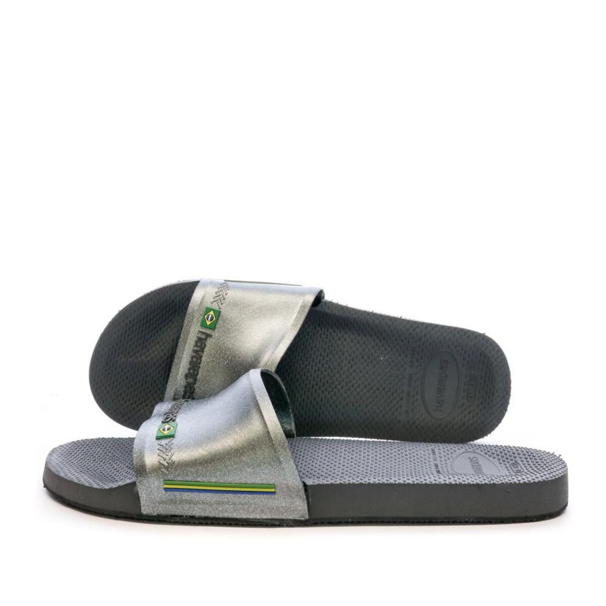 HAVAIANAS Claquettes Grise Homme Havaianas Slide Brasil