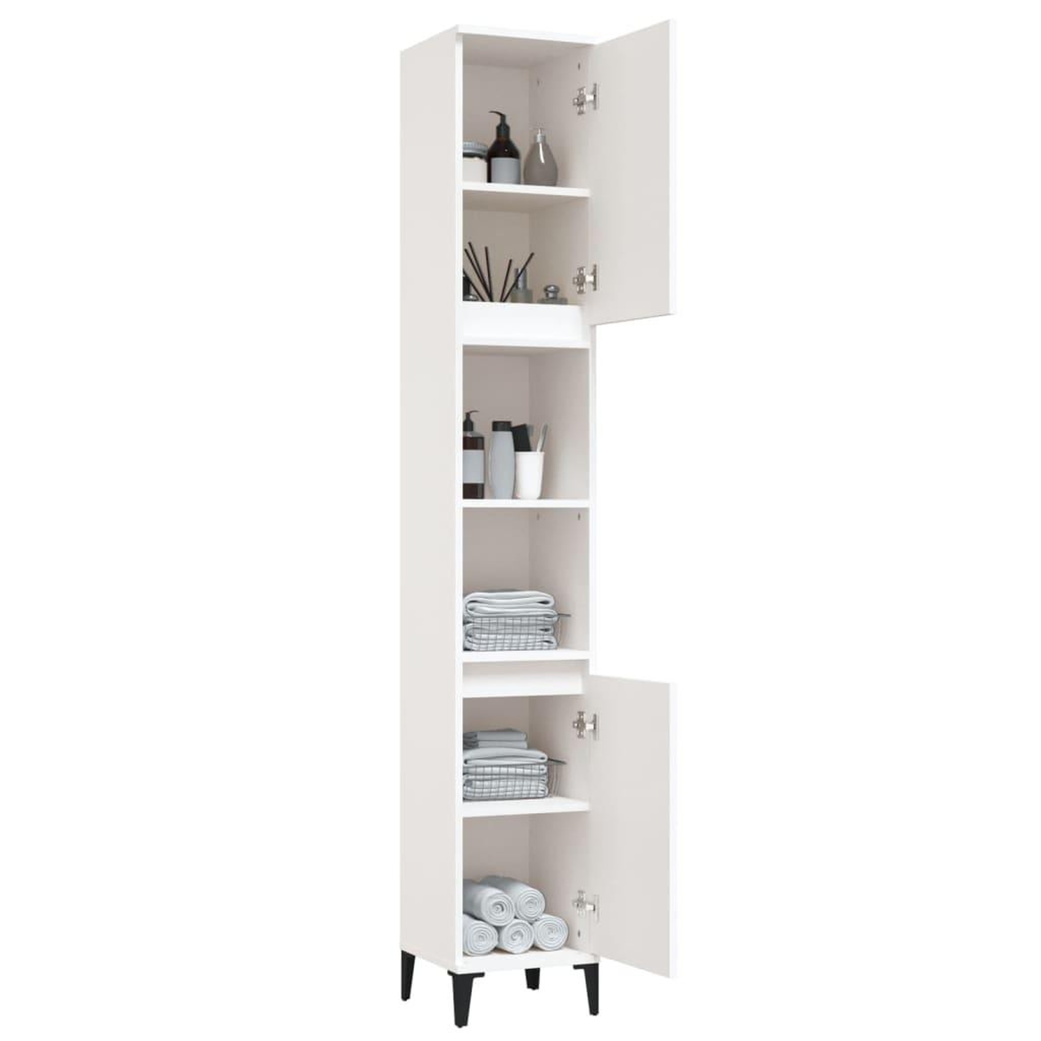 Voir la diapositive 4 : VIDAXL Armoire de salle de bain blanc 30x30x190 cm bois d'ingenierie