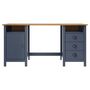 Voir la diapositive 2 : VIDAXL Bureau Hill Gris 150x50x74 cm Bois de pin solide