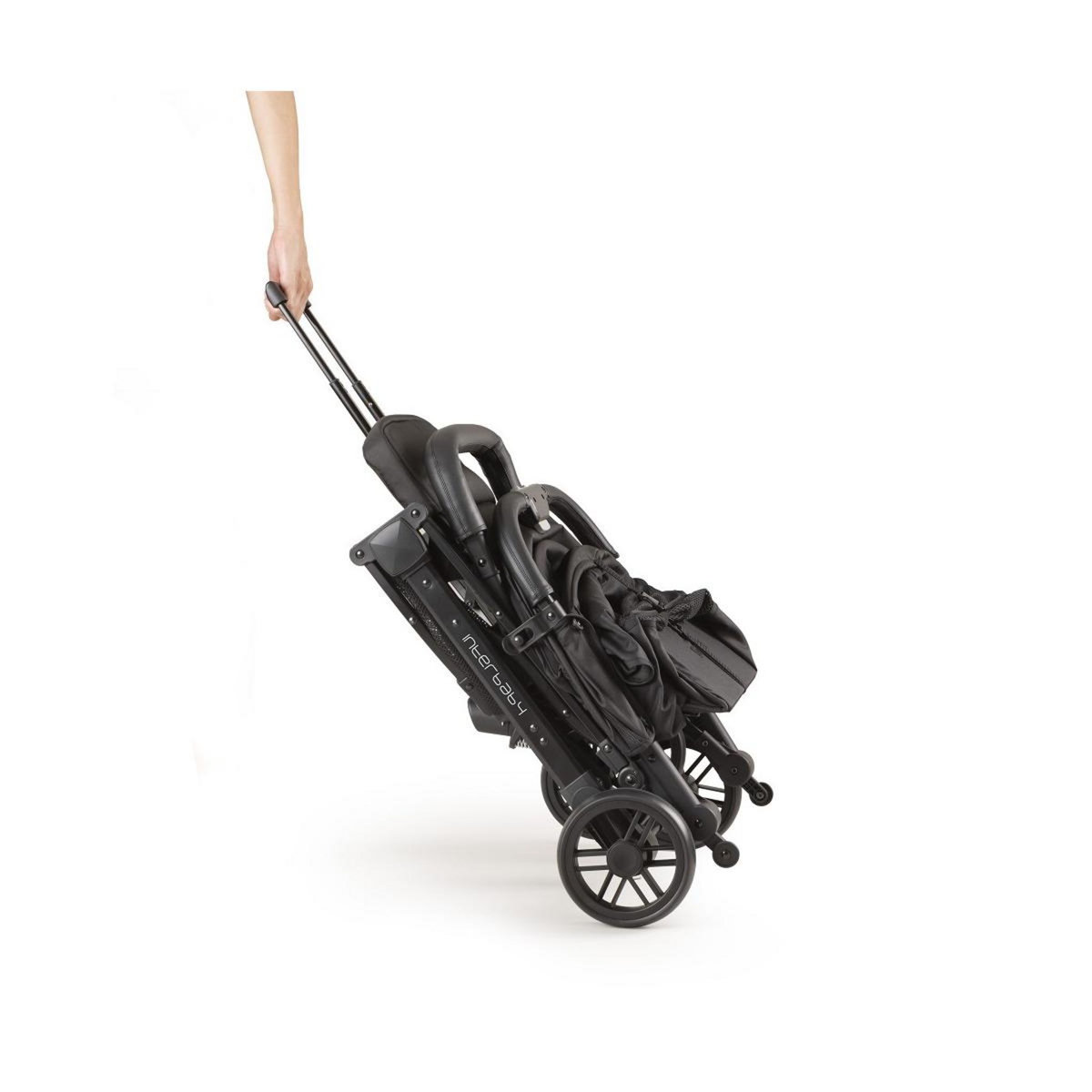INTERBABY Poussette Mod. Minimum Space Plus Noire