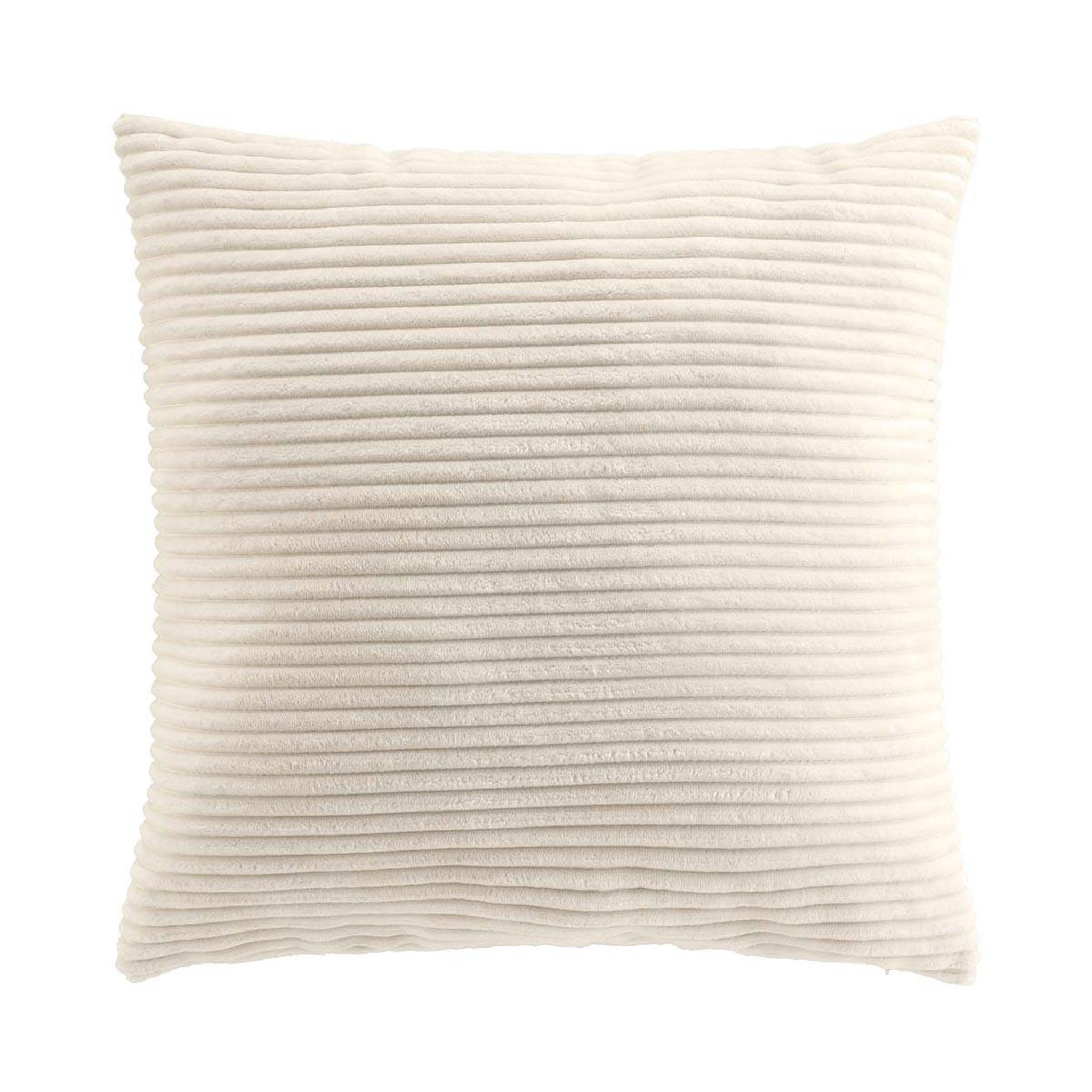 Douceur d'Intérieur Coussin déco en velours côtelé  nils  45x45cm naturel
