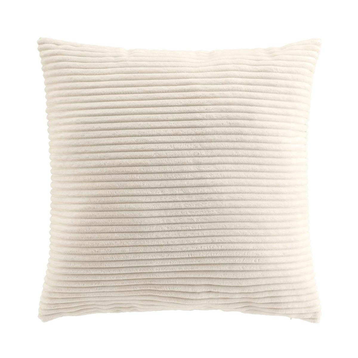 Paris Prix Coussin Déco en Velours Côtelé  Nils  45x45cm Naturel