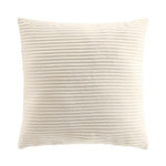 Paris Prix Coussin Déco en Velours Côtelé  Nils  45x45cm Naturel