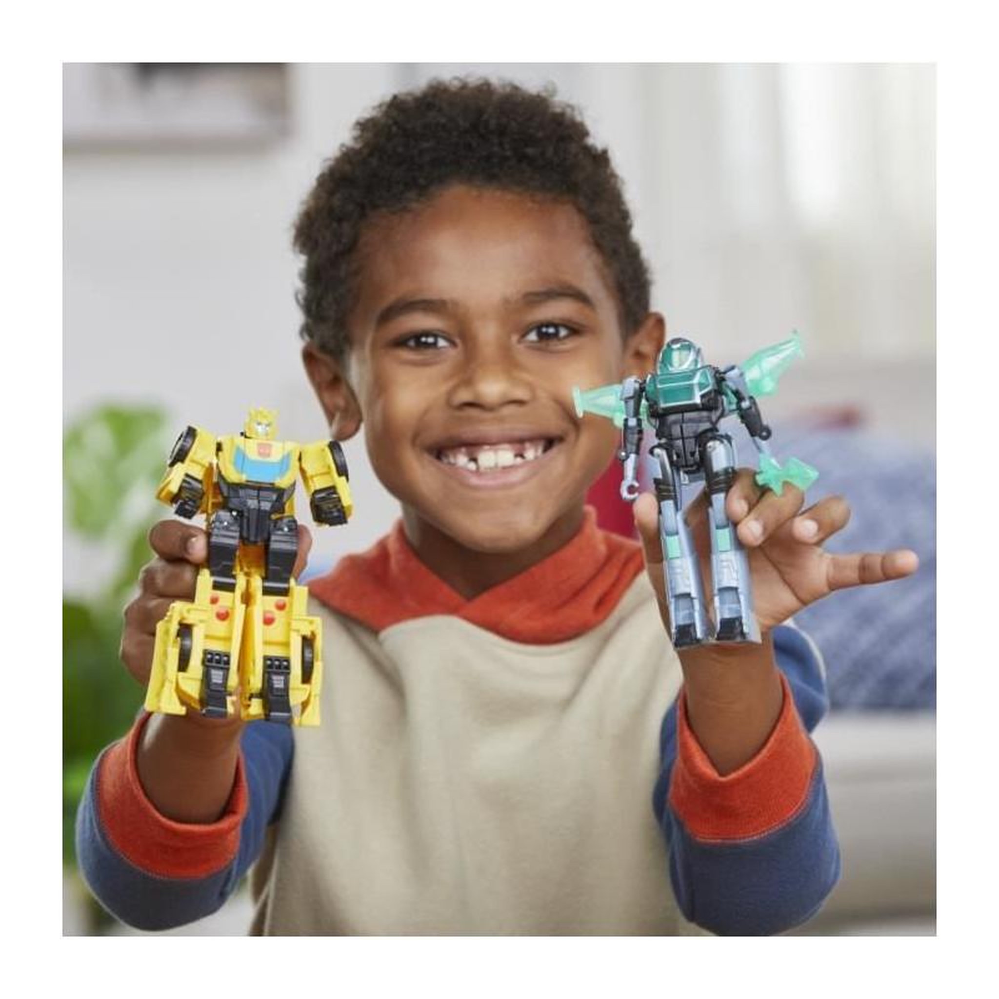 Voir la diapositive 4 : HASBRO Figurines Cyber-Combiner Bumblebee et Mo Malto, jouets interactifs pour filles et garçons,Transformers EarthSpark, des 6 ans