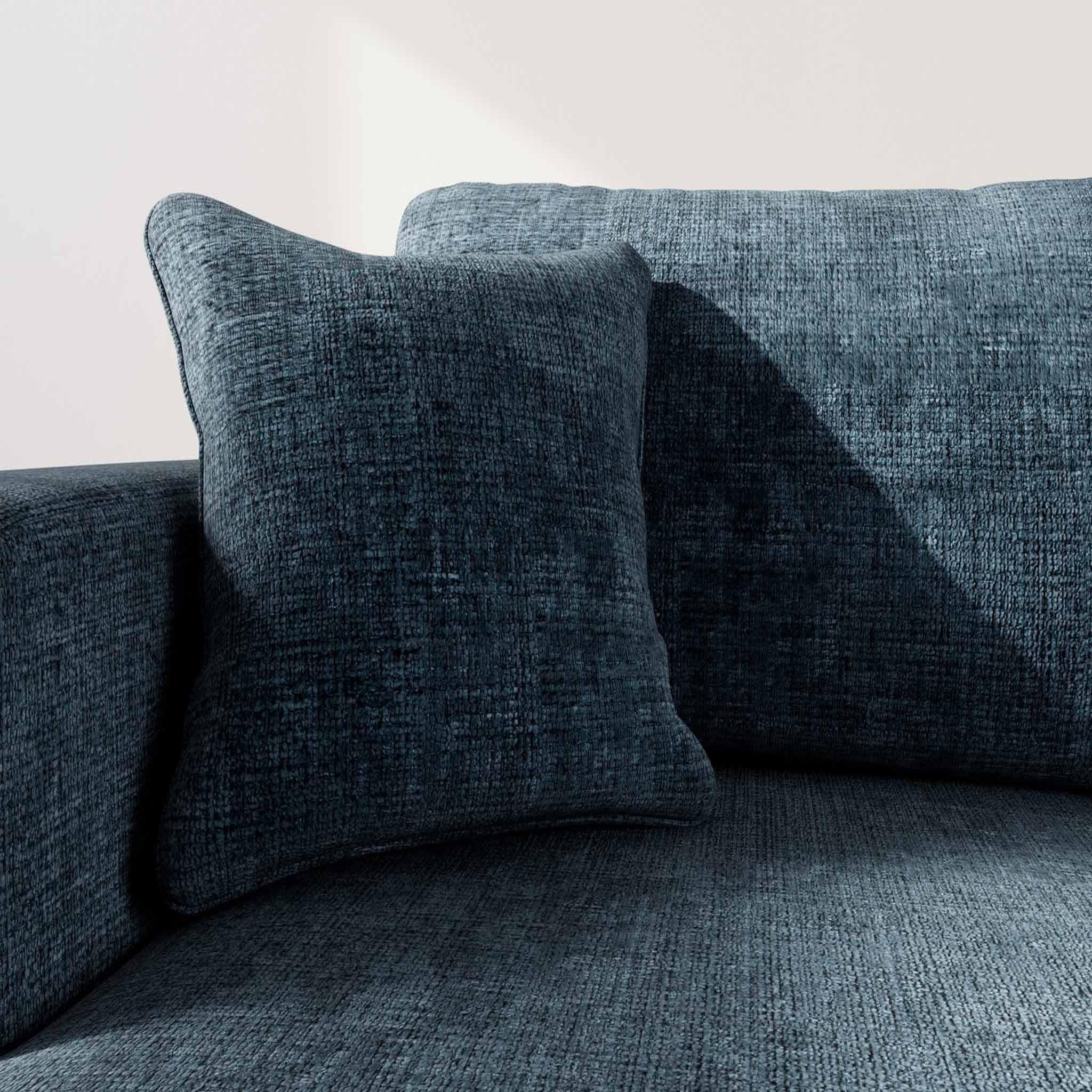 Voir la diapositive 4 : BEST MOBILIER Miro - canapé d'angle gauche 4 places convertible avec coffre en velours texturé