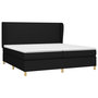 Voir la diapositive 3 : VIDAXL Sommier a lattes de lit avec matelas Noir 200x200 cm Tissu