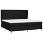 Voir la diapositive 3 : VIDAXL Sommier a lattes de lit avec matelas Noir 200x200 cm Tissu