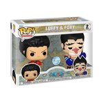 Funko Pack 2 Figurines Funko Pop Animation One Piece Luffy & Foxy with Chase Modèle aléatoire