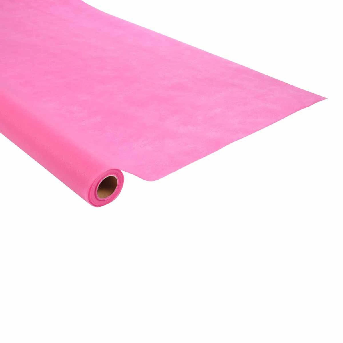 Paris Prix Nappe Plastique  Intissé  1,20x10m Rose