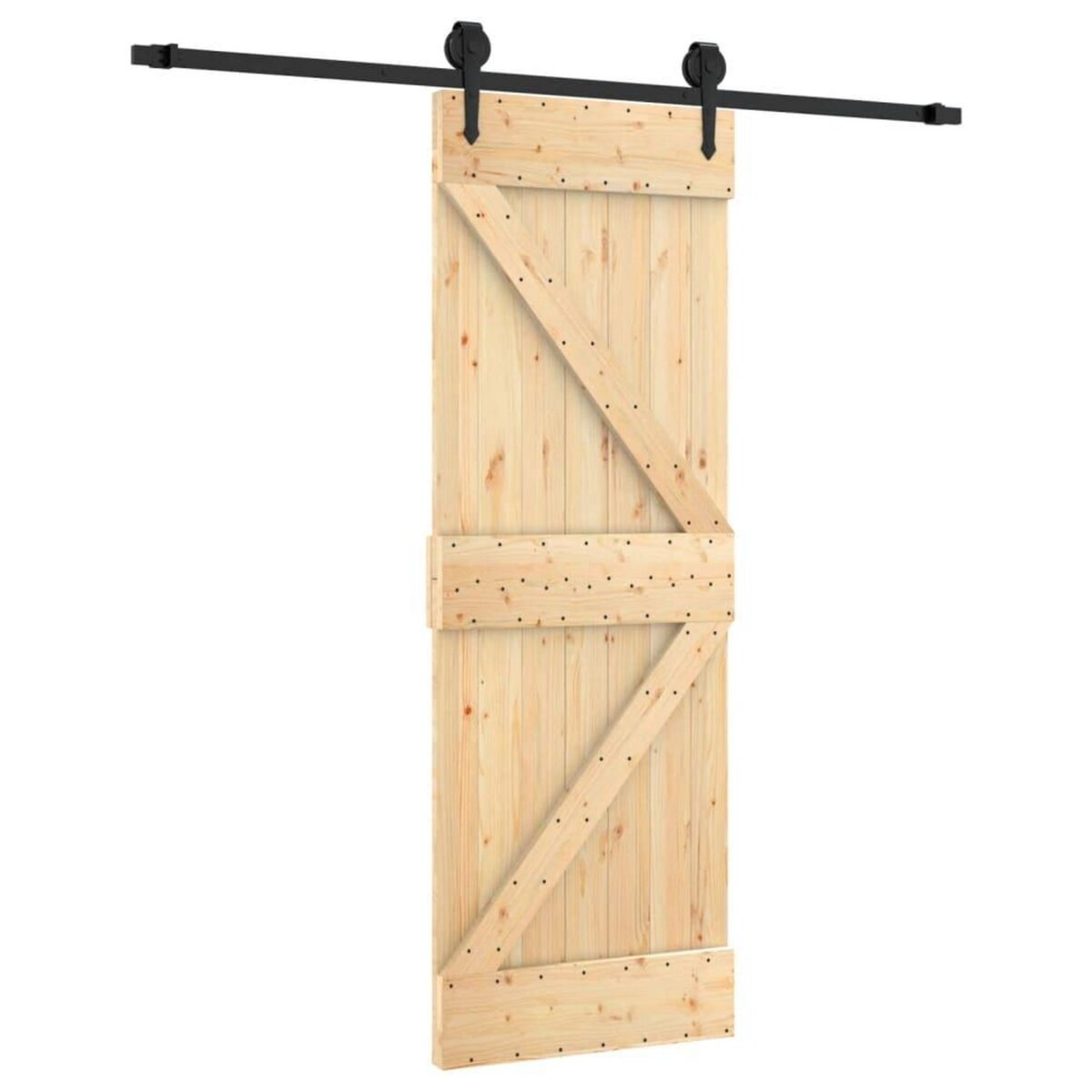 VIDAXL Porte coulissante et kit de quincaillerie 70x210 cm pin massif
