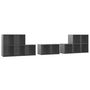 Voir la diapositive 2 : VIDAXL Ensemble de meubles TV 8 pcs Gris brillant Bois d'ingenierie