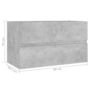 Voir la diapositive 6 : VIDAXL Armoire d'evier et lavabo integre gris beton bois d'ingenierie