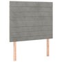 Voir la diapositive 2 : VIDAXL Tetes de lit 2 pcs Gris clair 90x5x78/88 cm Velours