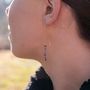 Voir la diapositive 3 : SLOYA Boucles d'oreilles pendantes Lumia en pierres Améthyste