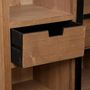 Voir la diapositive 4 : ATMOSPHERA Vitrine 2 Tiroirs Design  Danik  150cm Marron