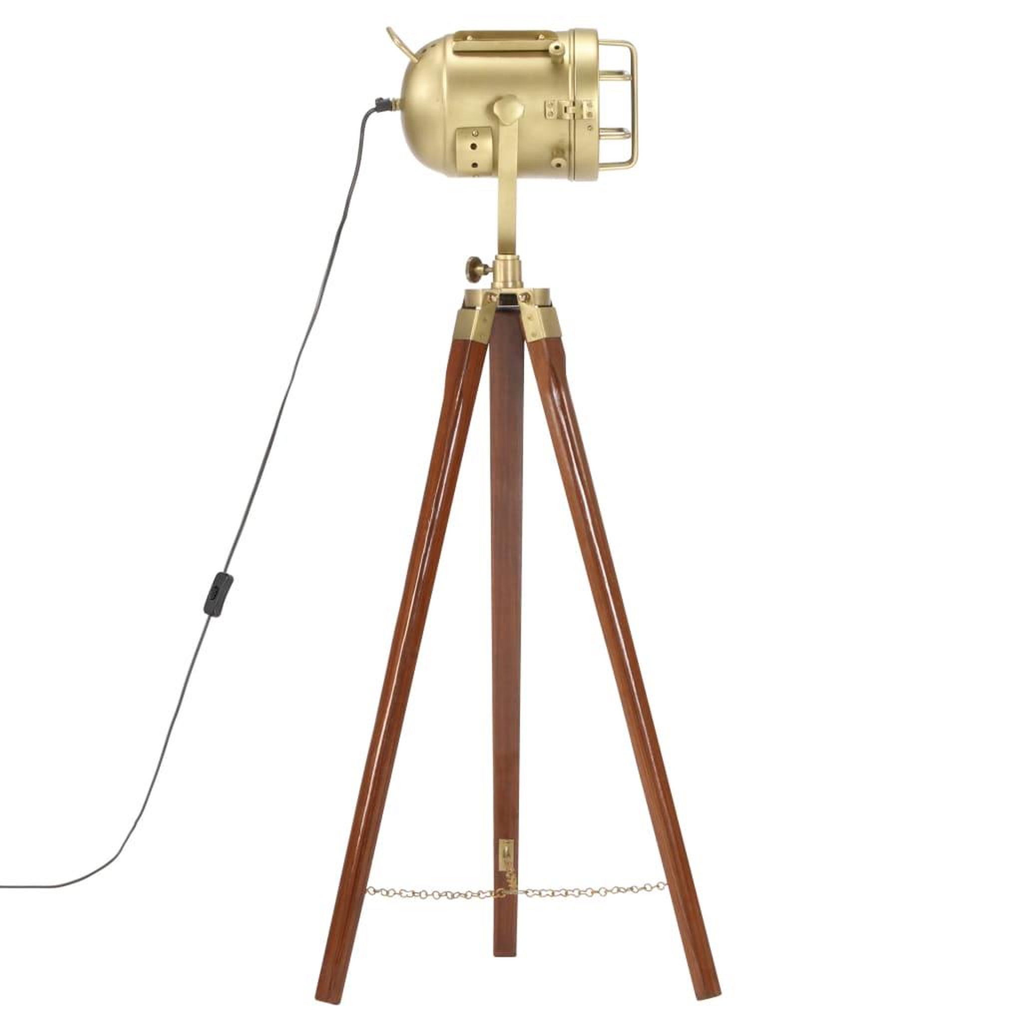 Voir la diapositive 3 : VIDAXL Lampadaire a trepied bois de manguier massif 97 cm