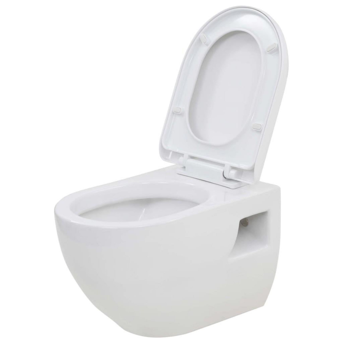 VIDAXL Toilette suspendue au mur avec reservoir haut cache Ceramique
