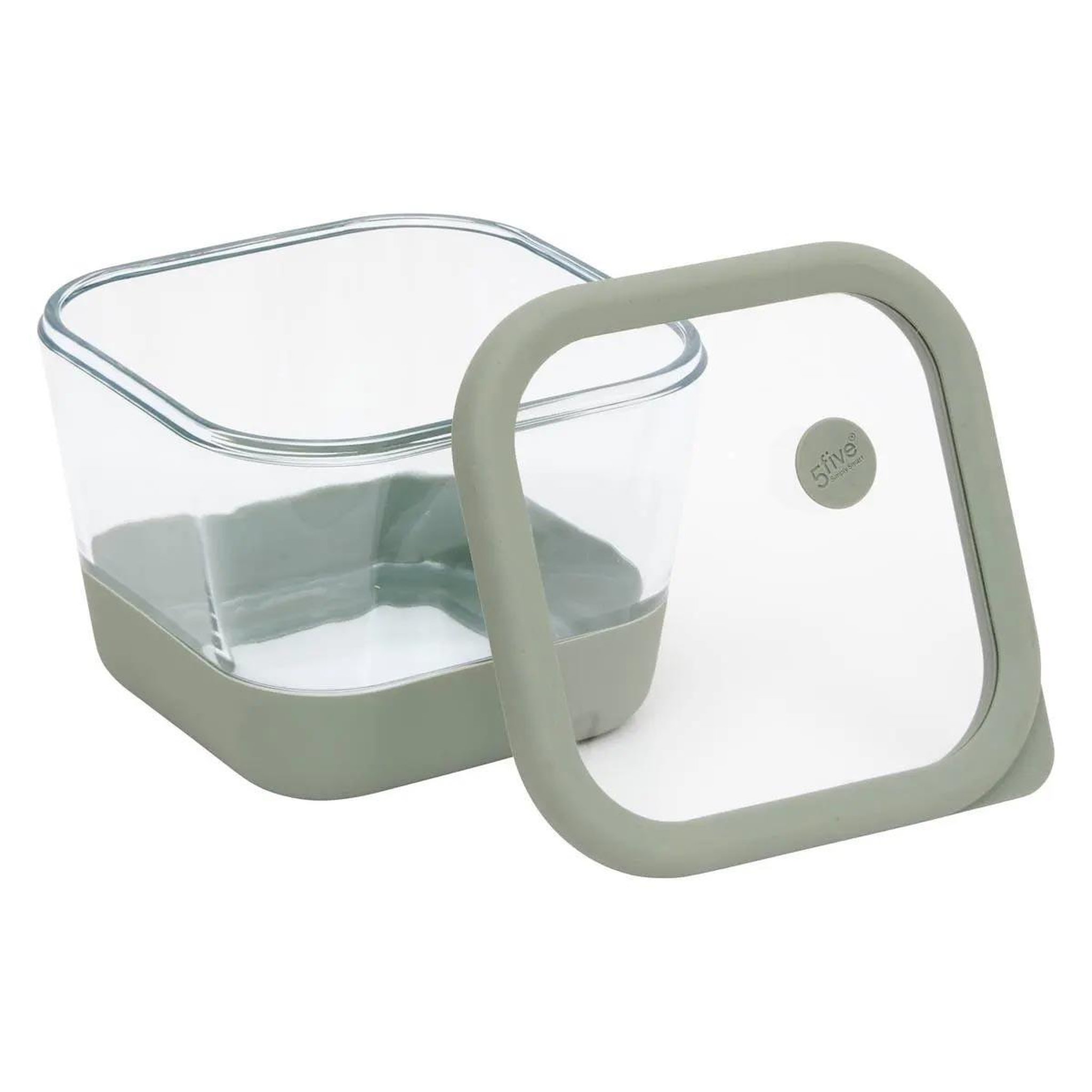 Voir la diapositive 3 : FIVE Boîte de conservation hermétique  siliglass  1,35l gris