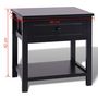 Voir la diapositive 6 : VIDAXL Table de chevet Bois Noir