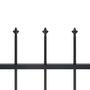 Voir la diapositive 4 : VIDAXL Cloture de jardin avec dessus en lance Acier 15,3 x 0,6 m Noir