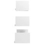 Voir la diapositive 5 : VIDAXL Etageres murales 3 pcs Blanc brillant Bois d'ingenierie