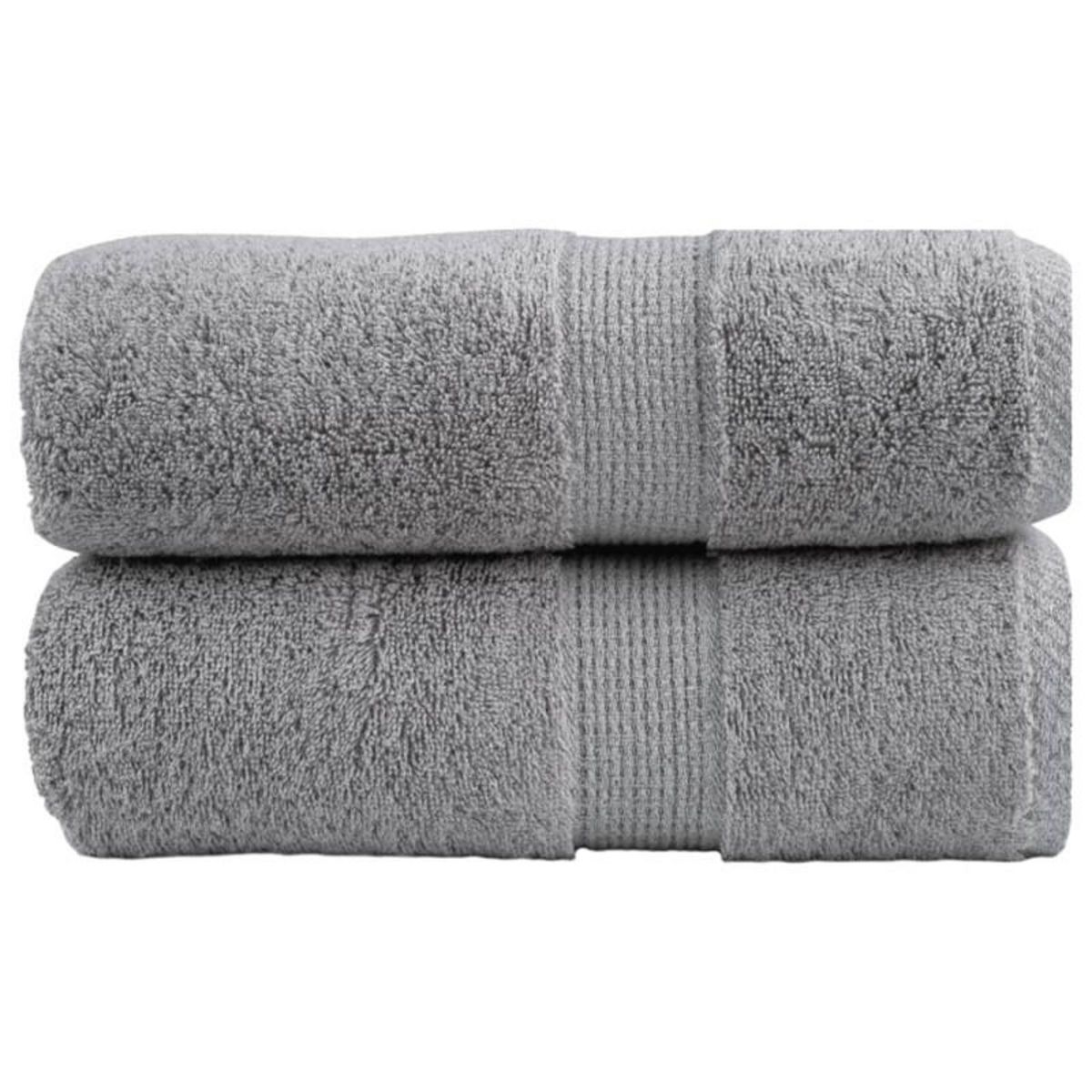 VIDAXL Serviettes d invité de qualité supérieure SOLUND 2 pcs gris