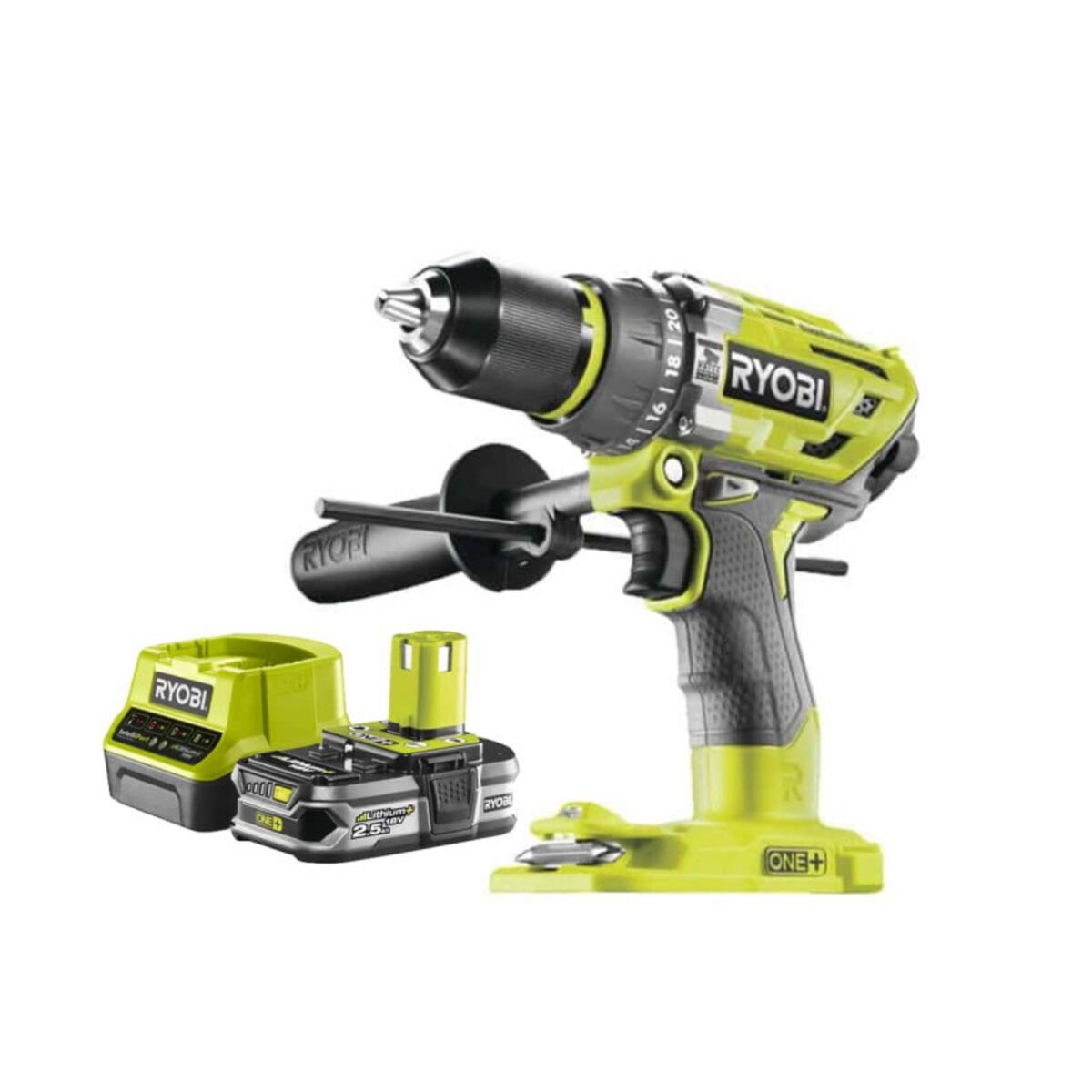 Pack RYOBI Perceuse à percussion RPD1010K - 1010W - Coffret de 69