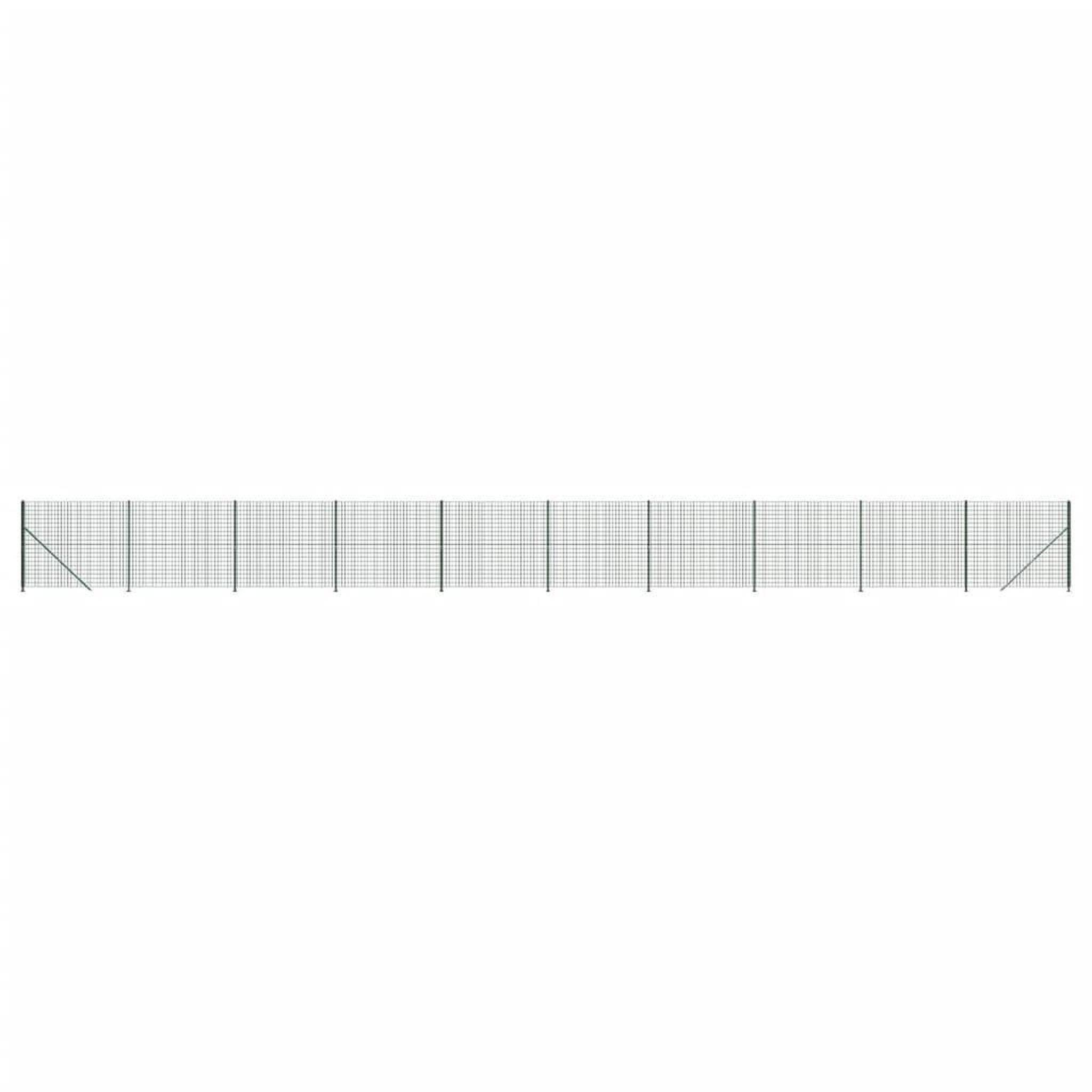 Voir la diapositive 2 : VIDAXL Cloture en treillis metallique avec bride vert 1,6x25 m