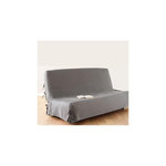 ATMOSPHERA Housse de clic clac 140x200 cm gris clair 100% coton