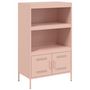 Voir la diapositive 2 : VIDAXL Buffet haut rose 68x39x113 cm acier