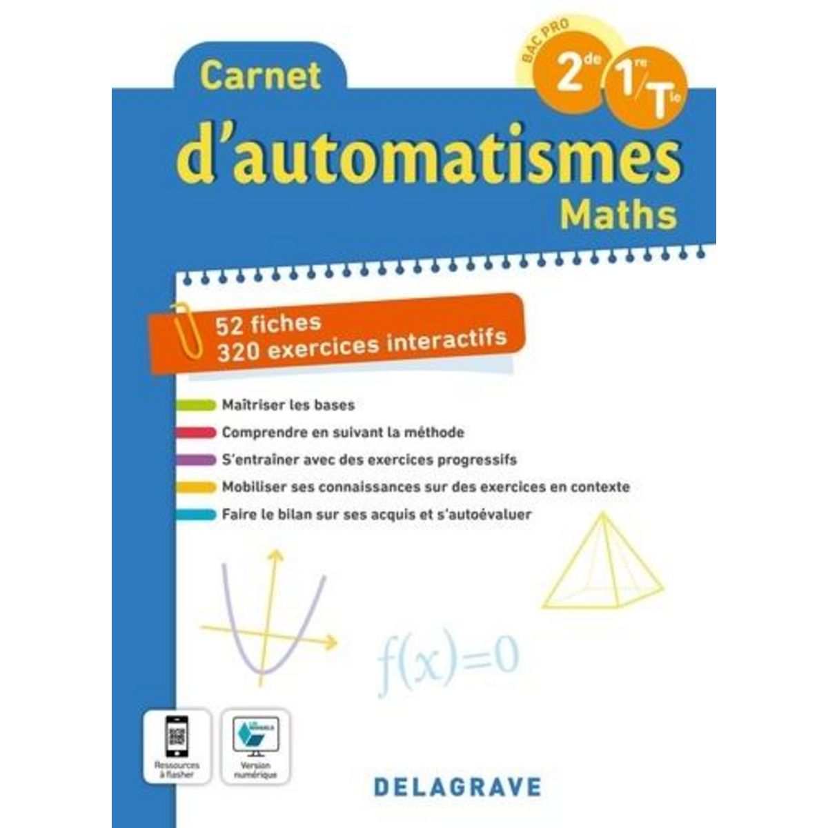CARNET D'AUTOMATISMES MATHS BAC PRO 2DE, 1RE, TLE, Huaumé Patrick