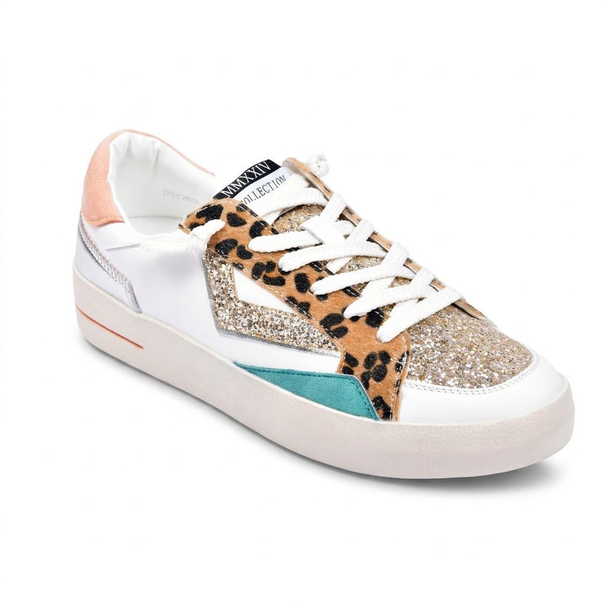 Voir la diapositive 1 : OZABI OZABI Sneakers Léopard Glitter Femme Plateforme MMXXIV