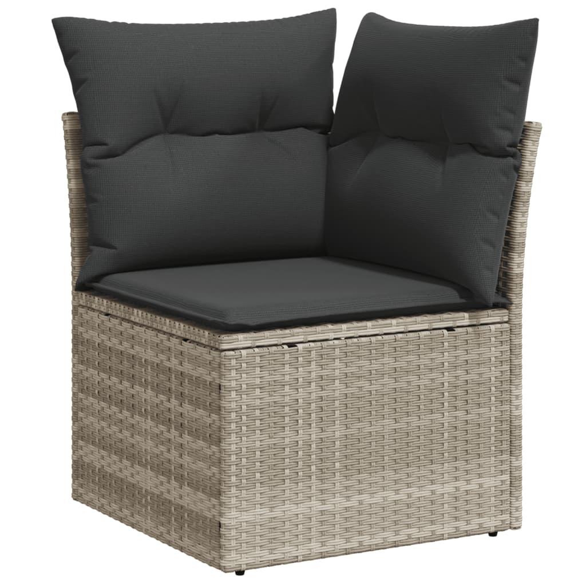 Voir la diapositive 5 : VIDAXL Salon de jardin avec coussins 7 pcs gris clair resine tressee