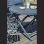 DCB GARDEN Table de jardin ronde pliante - 4/6 places - Aluminium - Gris Anthracite - MARIUS