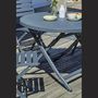 Voir la diapositive 2 : DCB GARDEN Table de jardin ronde pliante - 4/6 places - Aluminium - Gris Anthracite - MARIUS