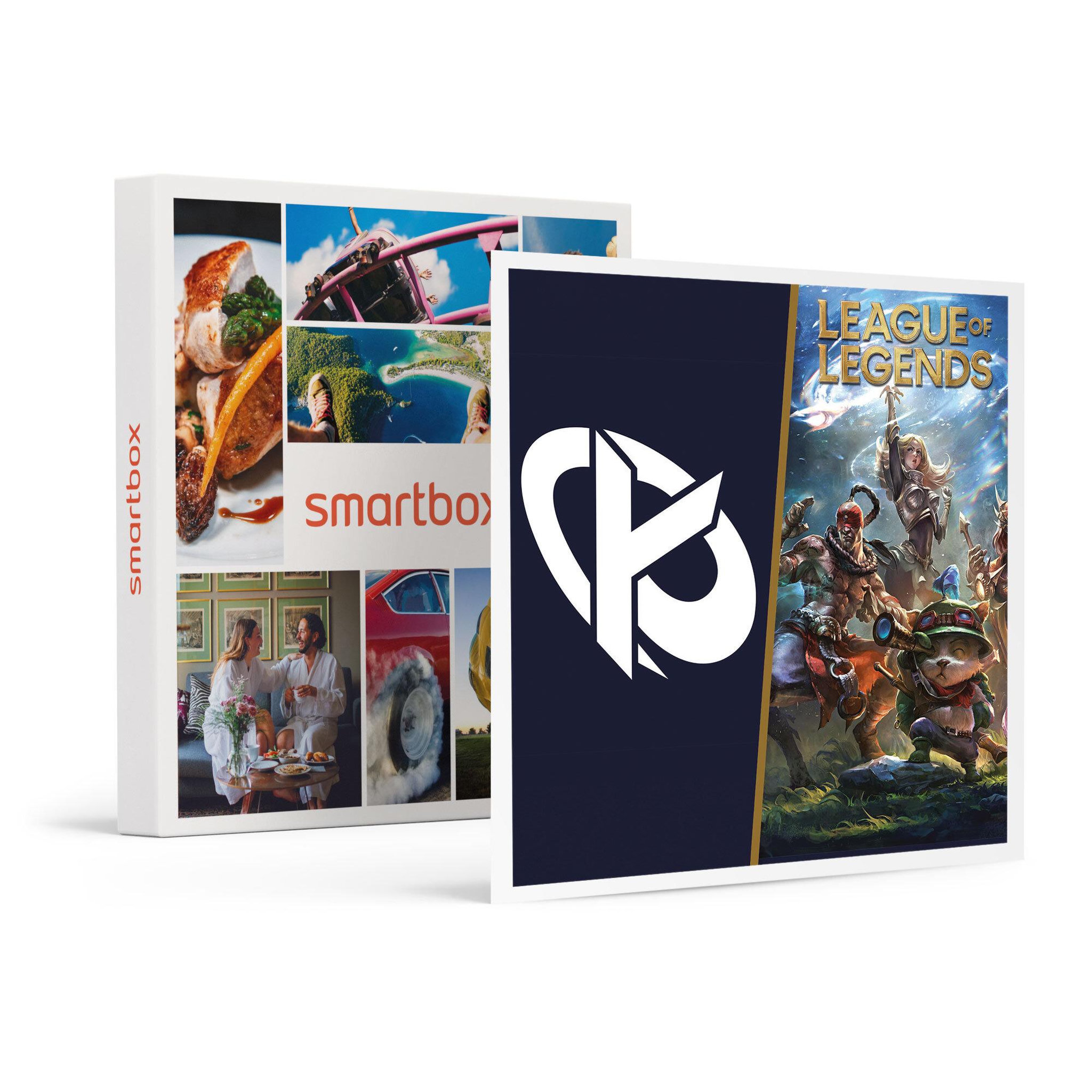 Voir la diapositive 1 : Smartbox Bon cadeau de 49,90 € sur l'e-shop de Karmine Corp et de 20 € sur League of Legends - Coffret Cadeau Multi-thèmes