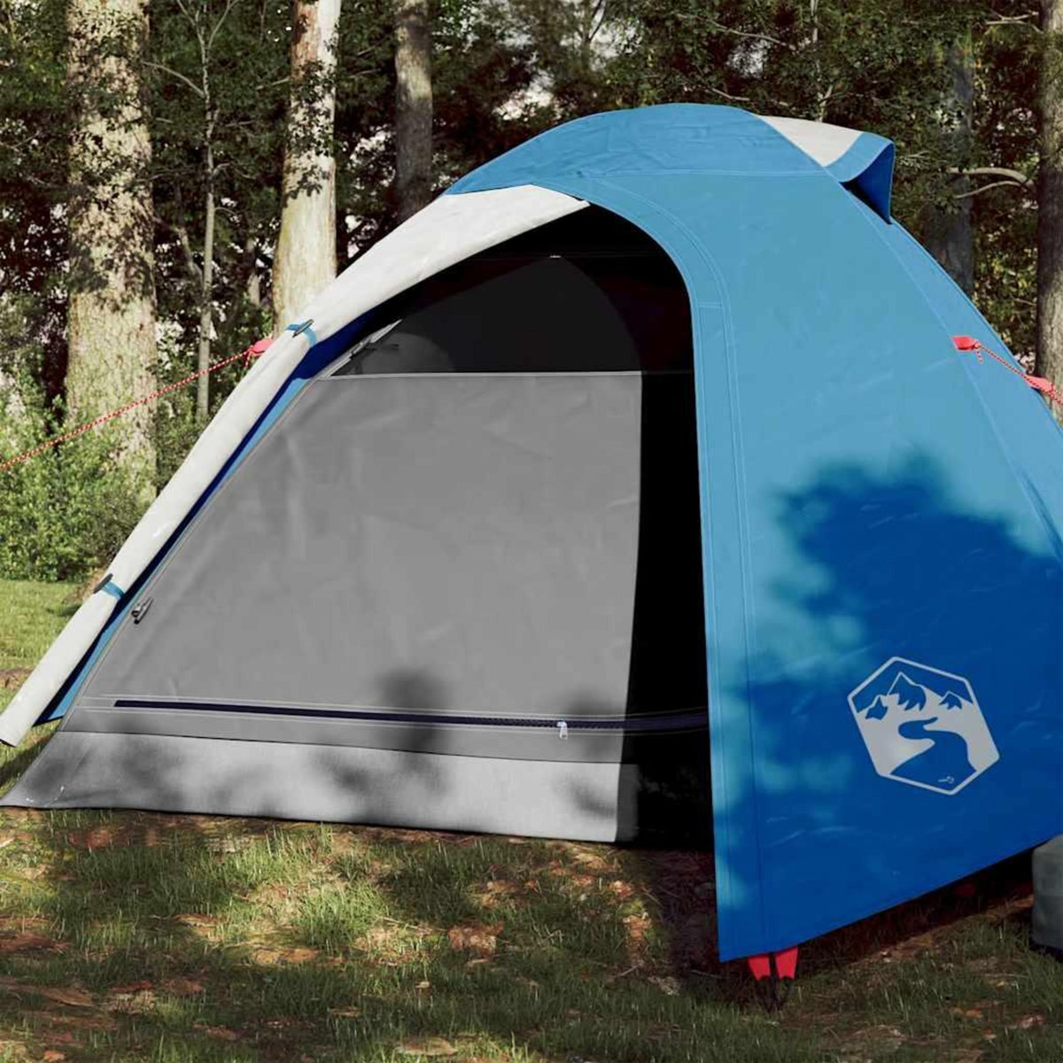 VIDAXL Tente de camping a dome 3 personnes bleu impermeable