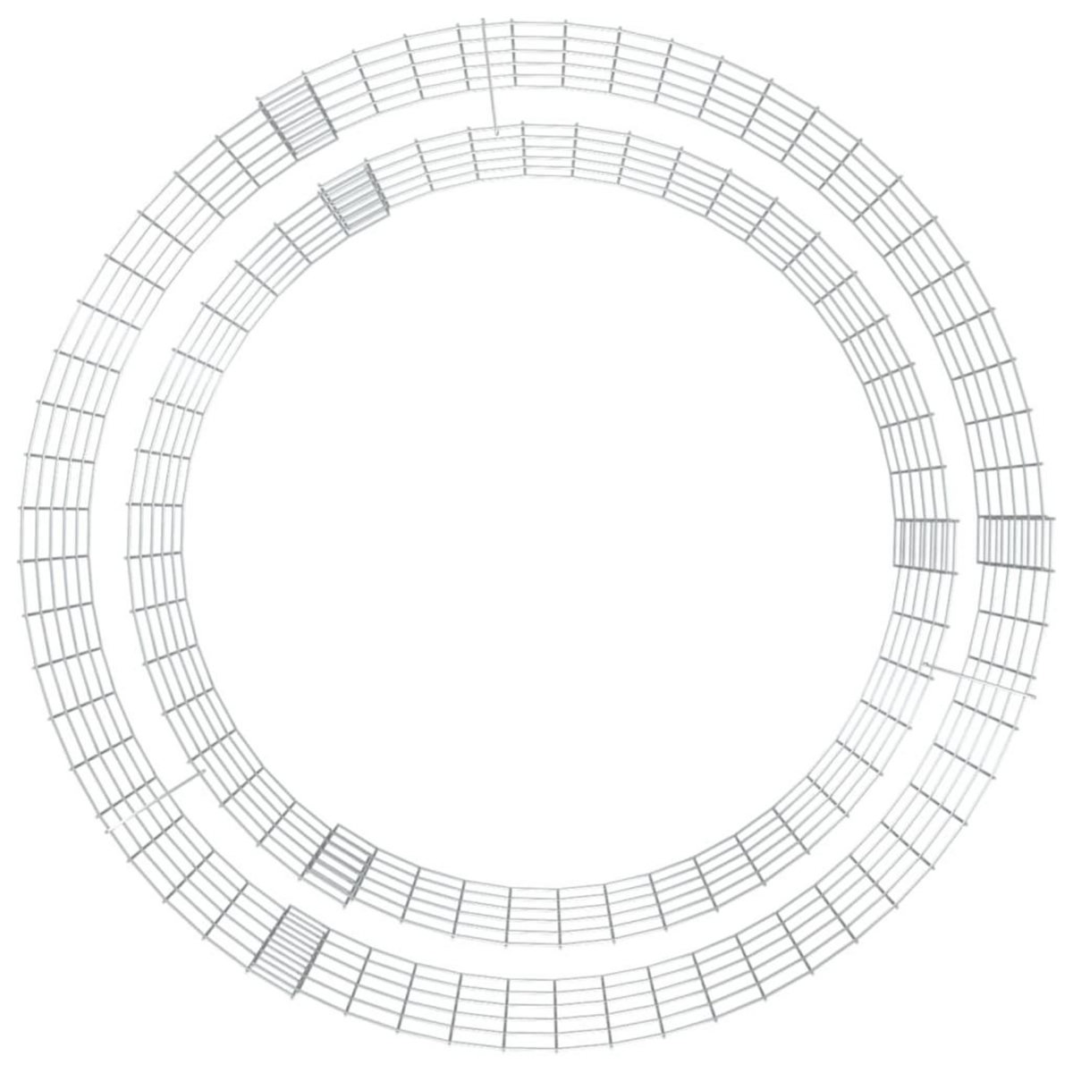 VIDAXL Foyer en gabion Ø 100 cm fer galvanise