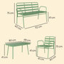 Voir la diapositive 3 : OUTSUNNY Salon de jardin style néo-rétro métal 4 places 4 pièces vert