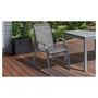 Voir la diapositive 2 : Inkazen Lot de 4 chaises de jardin empilables - Acier/Polyester - Anthracite