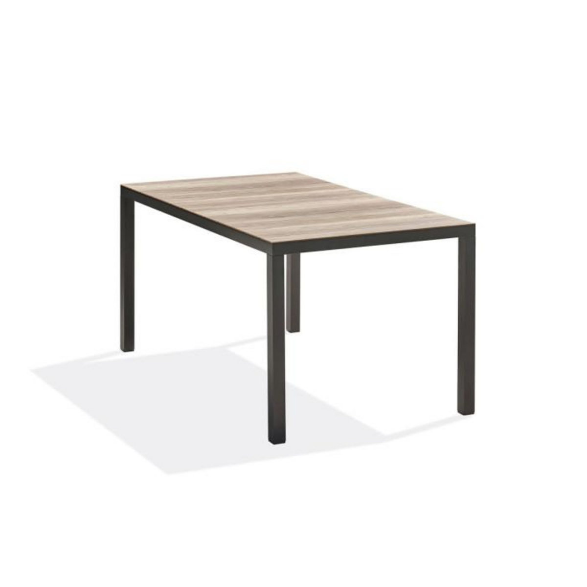 Paris Prix Table de Jardin Imitation Bois  Boston  150cm Gris Anthracite