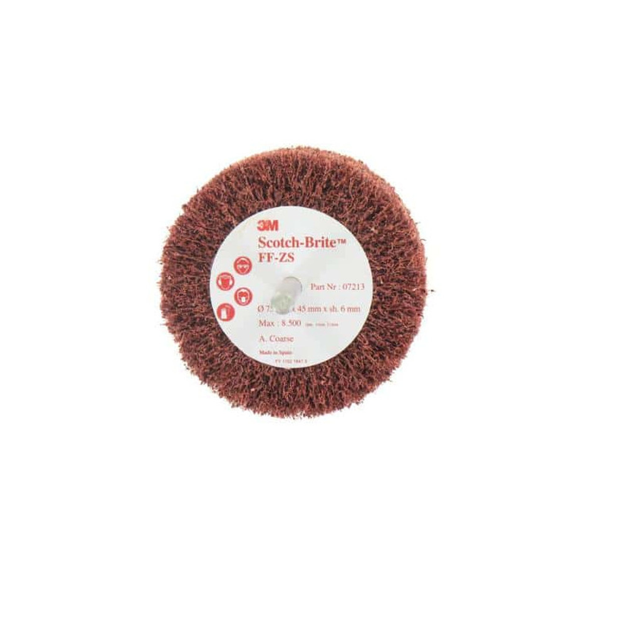 Voir la diapositive 1 : 3M Brosse 3M scotch-brite FF-ZS coarse diamètre 75 mm x 5