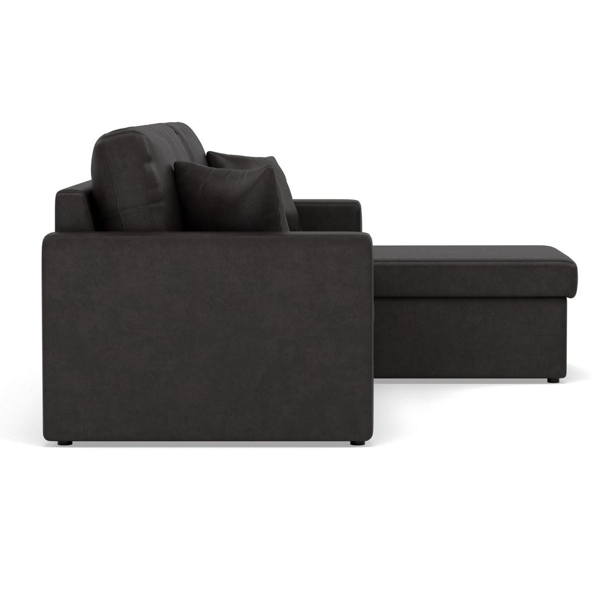 BEST MOBILIER Cyrus - canapé d'angle réversible 4 places - convertible avec coffre - en simili