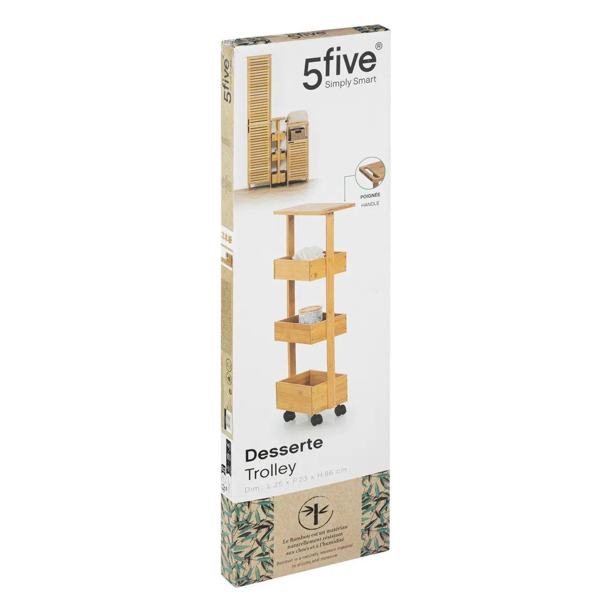 Voir la diapositive 4 : FIVE Desserte de salle de bain  bea  85cm naturel